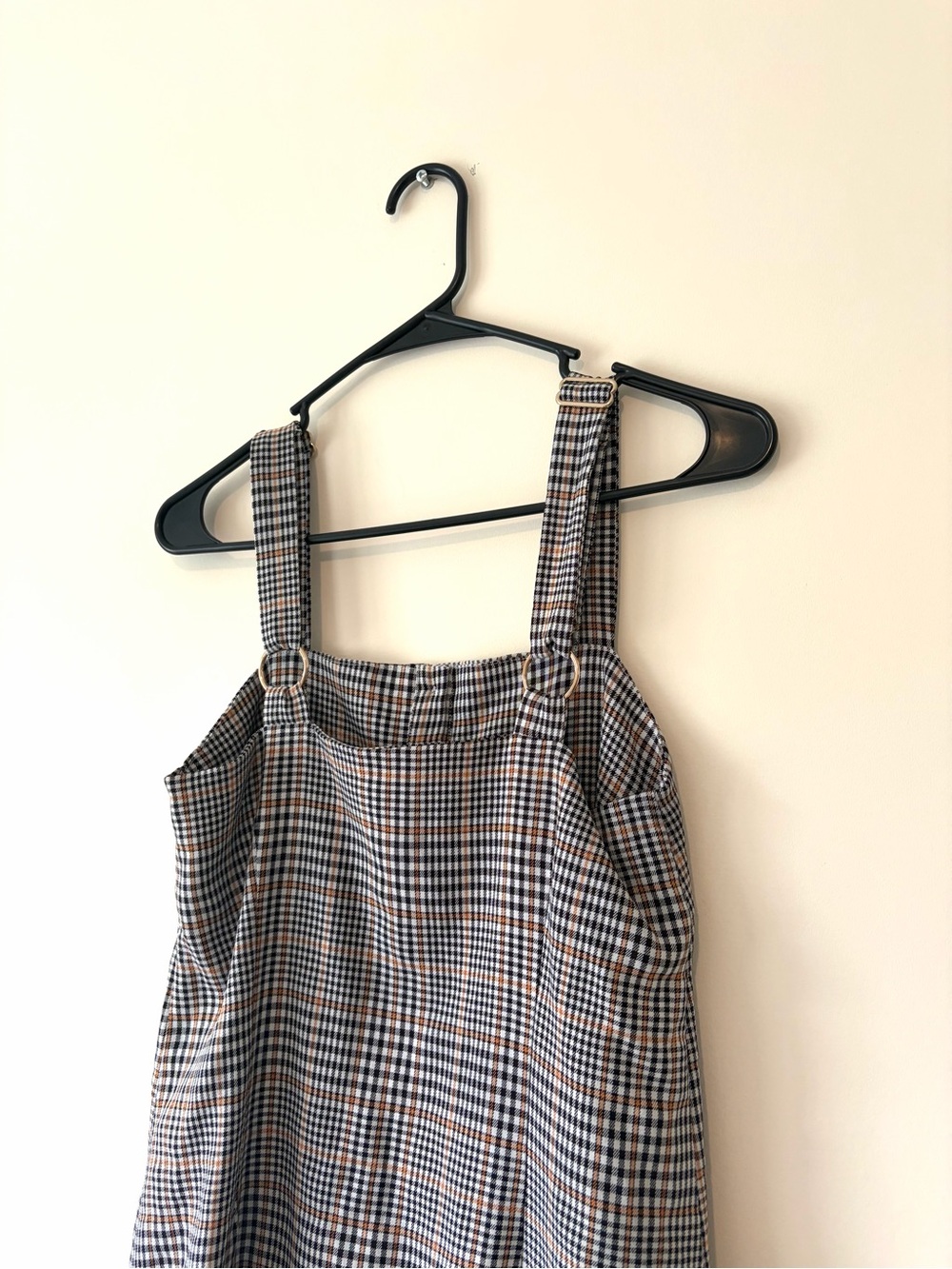 Plaid Button-Front Dress with Square Neck - Picture 12 of 13